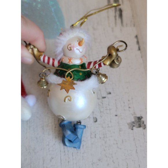 Snowmen variety lot glitter set snow ornament Xmas - Picture 8 of 12